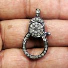 Wholesale 10Pc Pave Diamond Lobster Clasp 925 Silver Diamond Necklace Connector.