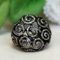 Pave Diamond Dome Ring 925 Silver Wedding Dome Ring Perfect Wedding Ring Gift.