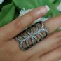 Pave Diamond Victorian Ring 925 Silver Handmade Diamond Ring for Christmas