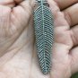 Feather Pendant Pave Diamond Pendant 925 Silver Diamond Pendant For Birthday.