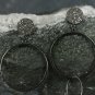 Pave Diamond Dangle Hoop Earring 925 Silver Diamond Earring Bridal Gift.