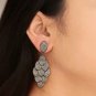 Natural Diamond Earring Handmade Dangle Earring 925 Sterling Silver Jewelry Gift