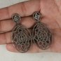 Edwardian Earring Pave Diamond 925 Silver Handmade Diamond Earring Birthday Gift