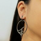 Diamond Hoop Earring 925 Sterling Silver Designer Hoop Earring Big Hoop Earring. Diamond Hoop Earring 925 Sterling Silver Designer Hoop Earring Big Hoop Earring.