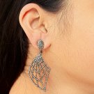 Fang Earring Pave Diamond 925 Silver Fashion Diamond Earring Mothers Day Gift. Fang Earring Pave Diamond 925 Silver Fashion Diamond Earring Mothers Day Gift.