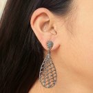 Tear Drop Earring Pave Diamond 925 Silver Fashion Earring Pave Diamond Jewelry. Tear Drop Earring Pave Diamond 925 Silver Fashion Earring Pave Diamond Jewelry.