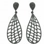 Tear Drop Earring Pave Diamond 925 Silver Fashion Earring Pave Diamond Jewelry.