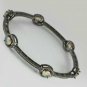 Natural Pave Diamond Bangle 925 Silver Ethiopian Opal Bangle Bracelet Fine Gift.