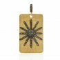 Pave Diamond Dog Tag Pendant 925 Silver Fine Diamond Pendant Jewelry Gift.
