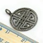Pave Diamond Designer Circle Pendant 925 Silver Handmade Diamond Valentines Gift