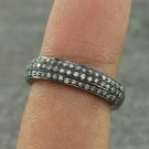 Pave Diamond Engagement Band Ring 925 Silver Diamond Jewelry Wedding Day Ring. Pave Diamond Engagement Band Ring 925 Silver Diamond Jewelry Wedding Day Ring.