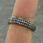 Pave Diamond Engagement Band Ring 925 Silver Diamond Jewelry Wedding Day Ring.