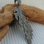 Pave Diamond Leaf Pendant 925 Silver Diamond Birthday Pendant Charm Gift.
