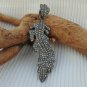 Pave Diamond Leaf Pendant 925 Silver Diamond Birthday Pendant Charm Gift.