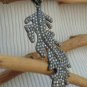 Pave Diamond Leaf Pendant 925 Silver Diamond Birthday Pendant Charm Gift.