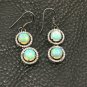 Natural Diamond Opal Earring 925 Silver Diamond Dangle Ethiopian Opal Earring.