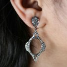Pave Diamond Vintage Style Earring 925 Silver Diamond Dangle Valentine Earring. Pave Diamond Vintage Style Earring 925 Silver Diamond Dangle Valentine Earring.