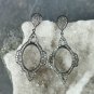 Pave Diamond Vintage Style Earring 925 Silver Diamond Dangle Valentine Earring.