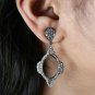 Pave Diamond Vintage Style Earring 925 Silver Diamond Dangle Valentine Earring.