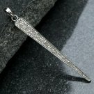 Pave Diamond Spike Handmade 925 Silver Designer Charm Pendant Birthday Gift.