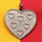 Pave Diamond Pendant 925 Silver Two Tone Heart Pendant Handmade Pendant Gift.