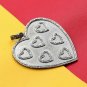 Pave Diamond Pendant 925 Silver Two Tone Heart Pendant Handmade Pendant Gift.
