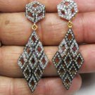 Pave Diamond Beautiful Earring 925 Silver Diamond Wedding Charm Elegant Earring. Pave Diamond Beautiful Earring 925 Silver Diamond Wedding Charm Elegant Earring.
