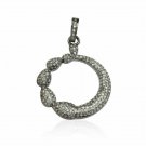 Round Pendant Pave Diamond 925 Silver Diamond Fine Jewelry Pendant. Round Pendant Pave Diamond 925 Silver Diamond Fine Jewelry Pendant.