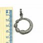 Round Pendant Pave Diamond 925 Silver Diamond Fine Jewelry Pendant.