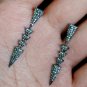Pave Diamond Long Dangle Arrow Head Earring 925 Silver Diamond 14k Gold Earring.
