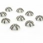 Flower Beads Caps 925 Silver Pave Diamond Half Cap Beads Additional Jewelry.