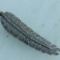 Pave Diamond Feather Pendant 925 Sterling Silver Animal Pendant Feather Charm.