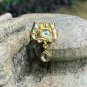 Pave Diamond Lotus Earring 14k Gold Earring Rosecut Diamond Birthday Earrings.
