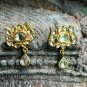 Pave Diamond Lotus Earring 14k Gold Earring Rosecut Diamond Birthday Earrings.