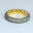 Pave Diamond Band Ring 14kGold&925 Silver Diamond Ring Wedding Gift Ring. Pave Diamond Band Ring 14kGold&925 Silver Diamond Ring Wedding Gift Ring.