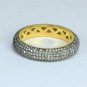 Pave Diamond Band Ring 14kGold&925 Silver Diamond Ring Wedding Gift Ring.