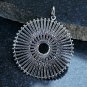 925 Sterling Silver Diamond Round Disc Pendant Handmade Designer Diamond Pendant