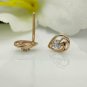 14k Solid Gold Drop Shape Ear Stud Natural Diamond Earring For Girlfriend Gift.