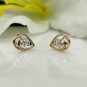 14k Solid Gold Drop Shape Ear Stud Natural Diamond Earring For Girlfriend Gift.