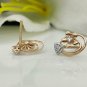 Minimalist Flower Diamond Earring 14k Solid Gold Dainty Diamond Women Ear Stud.