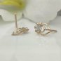 Minimalist Diamond Earring 14k Solid Gold Designer Jewelry Anniversary Gift.