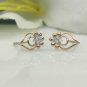 Minimalist Diamond Earring 14k Solid Gold Designer Jewelry Anniversary Gift.