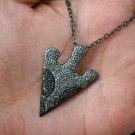 Handmade Natural Pave Diamond Arrowhead Pendant 925 Silver Diamond Jewelry Nw5. Handmade Natural Pave Diamond Arrowhead Pendant 925 Silver Diamond Jewelry Nw5.