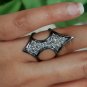 Genuine Pave Diamond Ring Handmade Solid 925 Silver Fine Jewelry For Christmas.