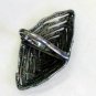 Pave Diamond Swirl Ring 925 Silver Diamond Wedding Ring Gift Spiral Ring Jewelry
