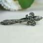 Pave Diamond Fleur De Lis Ring 925 Silver Diamond Handmade Wedding Ring Gift.