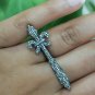 Pave Diamond Fleur De Lis Ring 925 Silver Diamond Handmade Wedding Ring Gift.