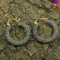 Pave Diamond Hoop Earring 925 Silver Diamond Wedding Gift Earring Fine Jewelry.