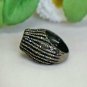 Natural Pave Diamond Dome Ring Handmade 925 Silver Diamond Ring Anniversary Gift