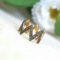 Natural Pave Diamond Zig Zag Ring 925 Silver Diamond Wedding Band Fine Jewelry.